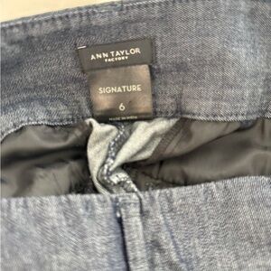 Ann Taylor Factory Chambray Cropped Pants